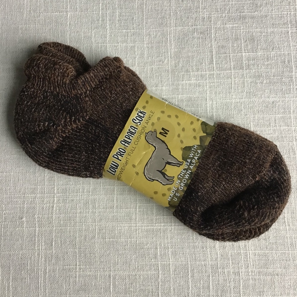 Alpaca Low Pro Ankle Socks Mid-weight Full Cushion NEW Made in USA